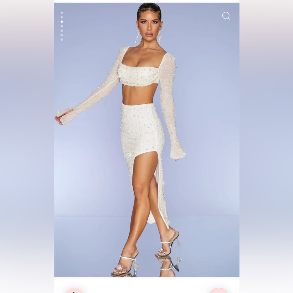 White embellished set